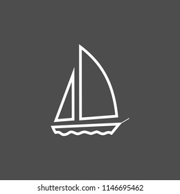 Sailboat vector icon