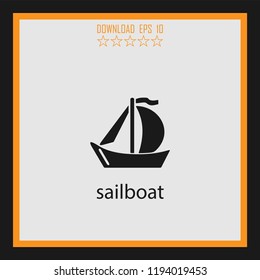 sailboat vector icon
