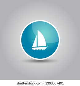 Sailboat vector icon