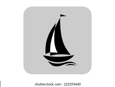  Sailboat vector icon