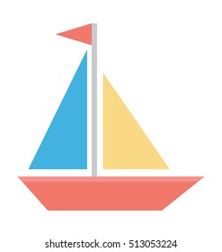 Sailboat Vector Icon 