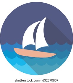 Sailboat Vector Icon