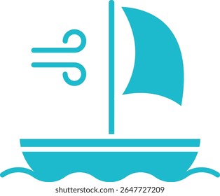 Sailboat vector icon. Can be used for printing, mobile and web applications.