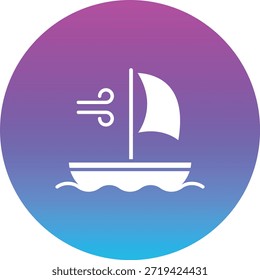 Icono de Vector de velero. Se puede utilizar para aplicaciones de impresión, móviles y de Web.