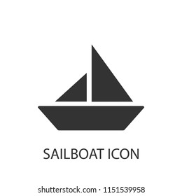 sailboat vector icon illustration