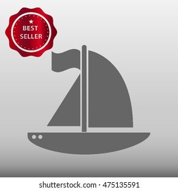 Sailboat Vector Icon Illustration