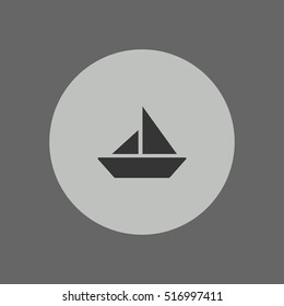 sailboat vector icon illustration, for mobile and web design