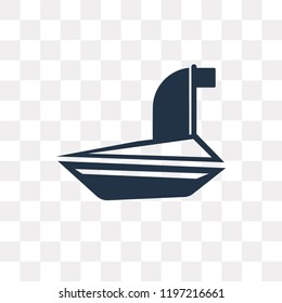 Sailboat vector icon isolated on transparent background, Sailboat transparency concept can be used web and mobile