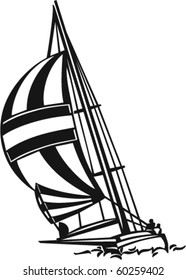 Sailboat Vector Illustration