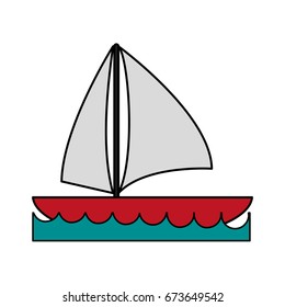 sailboat vector illustration