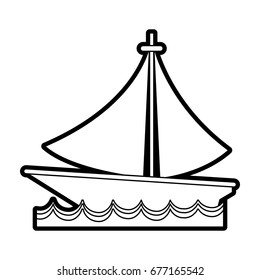 sailboat vector illustration