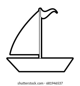 sailboat vector illustration