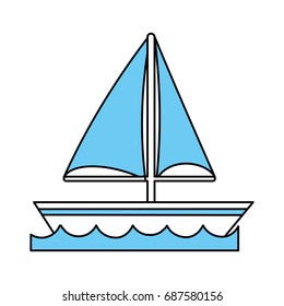 sailboat vector illustration