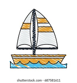 sailboat vector illustration