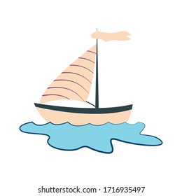 Cartoon Sailing Boat Images, Stock Photos & Vectors | Shutterstock