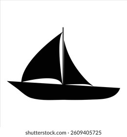 Sailboat vector on a white background