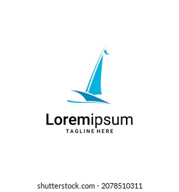 vectores de velero, ilustración del logotipo del barco de vela, logotipo de pesca, logotipo del marinero, logotipo de aventura