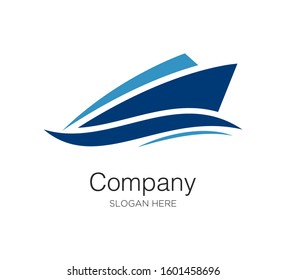 sailboat , yacht logo design vector concept