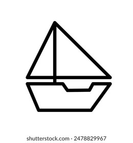 Sailboat, yacht - vector icon	