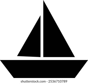 Sailboats vector For Print, Sailboats vector Clipart, Sailboats , Black shape of a sailboat is in a side view, isolated on transparent background, Sea yachts. Extreme lifestyle. used for mobile app.