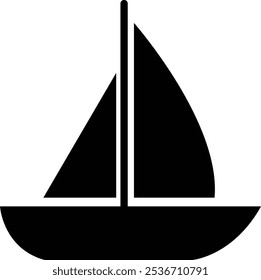 Sailboats vector For Print, Sailboats vector Clipart, Sailboats , Black shape of a sailboat is in a side view, isolated on transparent background, Sea yachts. Extreme lifestyle. used for mobile app.