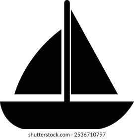 Sailboats vector For Print, Sailboats vector Clipart, Sailboats , Black shape of a sailboat is in a side view, isolated on transparent background, Sea yachts. Extreme lifestyle. used for mobile app.