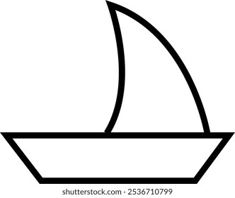 Sailboats vector For Print, Sailboats vector Clipart, Sailboats , Black shape of a sailboat is in a side view, isolated on transparent background, Sea yachts. Extreme lifestyle. used for mobile app.