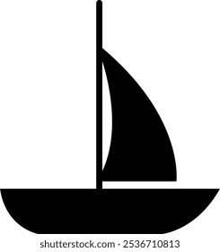 Sailboats vector For Print, Sailboats vector Clipart, Sailboats , Black shape of a sailboat is in a side view, isolated on transparent background, Sea yachts. Extreme lifestyle. used for mobile app.