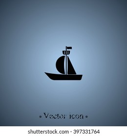 Sailfish boat icon.