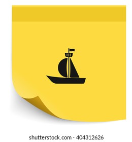 Sailfish boat icon.