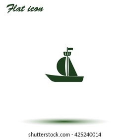 Sailfish boat icon.
