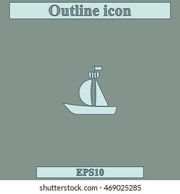 Sailfish boat icon.