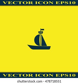 Sailfish boat icon.