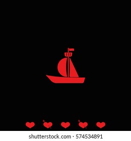 Sailfish boat icon.