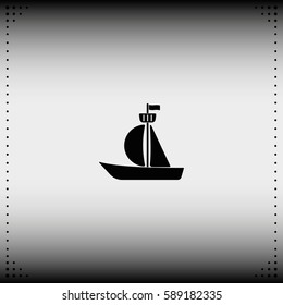 Sailfish boat icon.
