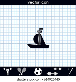 Sailfish boat icon.
