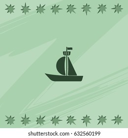 Sailfish boat icon.