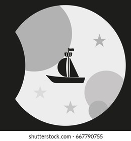 Sailfish boat icon.