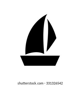 Sailfish boat - vector icon
