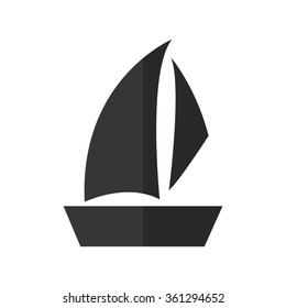 Sailfish boat -  vector icon