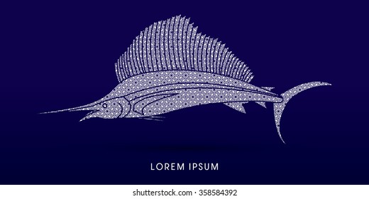 Sailfish, designed using luxury pattern graphic vector.