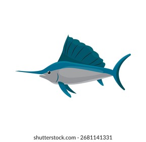 Sailfish for educational materials aquarium decor and seafood branding