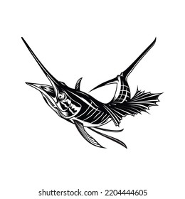 Sailfish Fishing Illustration Logo Vector