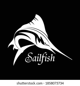 Sailfish illustration, great for fishing logo