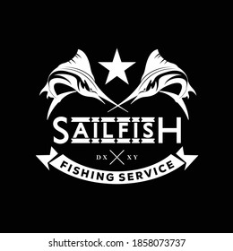 Sailfish illustration, great for fishing logo