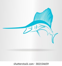 Sailfish Logo Abstract - Vector Illustration