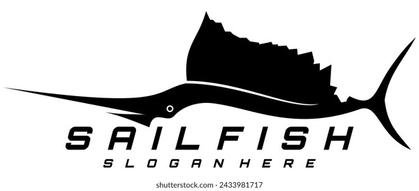 sailfish logo design vector art	