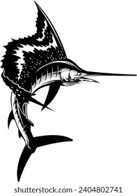 sailfish marlin vector for fishing logo company