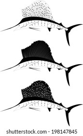 Sailfish Pacific vector illustration - icon