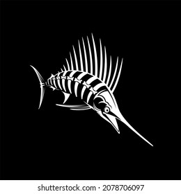 sailfish vector for fishing logo company